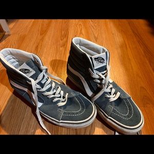 Grey blue high top vans